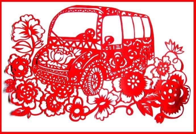 車型剪紙（益高電動封閉公交車）